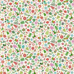 Christmas Brights: Ornaments White 021/W | Makower UK | Quilting Cotton