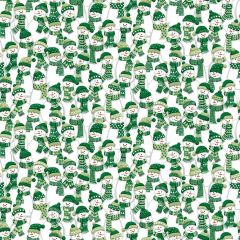 Christmas Wishes: Frosty Fellows Green 035/G | Makower UK | Quilting Cotton