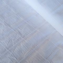 Cotton Dobby Check: White | Dressmaking Fabric