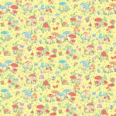 Fairy Dust Toadstool Lemon 051Y | Makower UK | Quilting Fabric