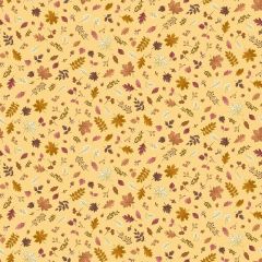 Hello Autumn Foliage Yellow 097Y | Makower UK | Quilting Fabric