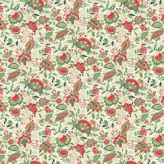 Good Tidings: Sarasa Cream 104Q | Makower UK | Quilting Cotton