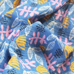 Double Gauze: Pop Plant Power | Dressmaking Fabric