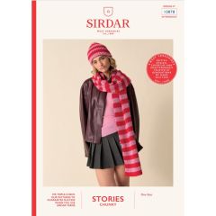 10878: Preppy Scarf Set | Sirdar Stories Chunky