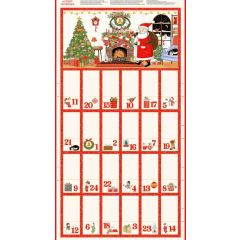 Jolly St Nick Fold Up Advent Calendar Panel | Quilting Cotton Fabric