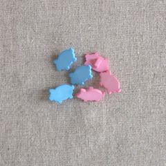 Flat Pig Button: 19mm