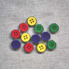 Silver Edged Button: 15mm