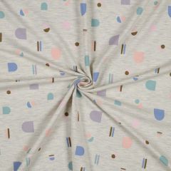Abstract Tee Jersey: Ecru Melange | Dressmaking Fabric