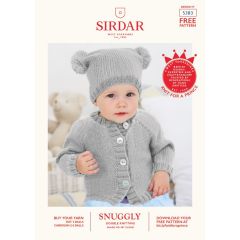 5385: Pom Pom Hat & Cardigan