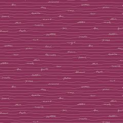 Scrawl Longhand Malbec 1216P | Andover | Quilting Fabric