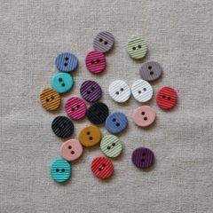 Matt Grooved Oval Button: 15mm