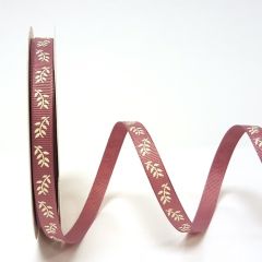 Fern Print Grosgrain Ribbon: 9mm