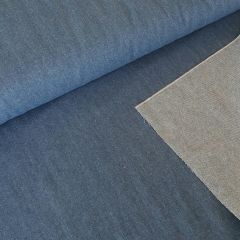Cotton 10oz Denim: Mid Blue | Dressmaking Fabric: Bolt End
