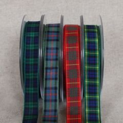 Woven Tartan Ribbon: 16mm