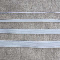 Corded Elastic: White