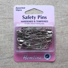 Safety Pins: Nickel: Assorted