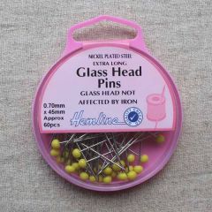 Glass Head Pins: 45mm