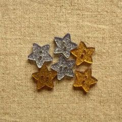 Star Glitter Button: 18mm