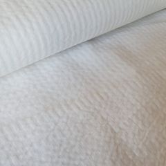 Cotton Seersucker Stripe: White | Dressmaking Fabric