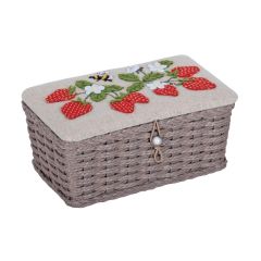 Small Sewing Basket: Strawberry Greenhouse