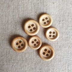 Shirt Style Maple Wood Button
