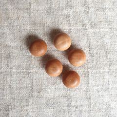 Domed Maple Wooden Shank Button: 12mm